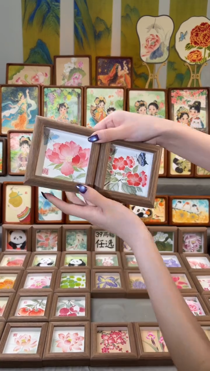 国画小芍药 小海棠 一组11