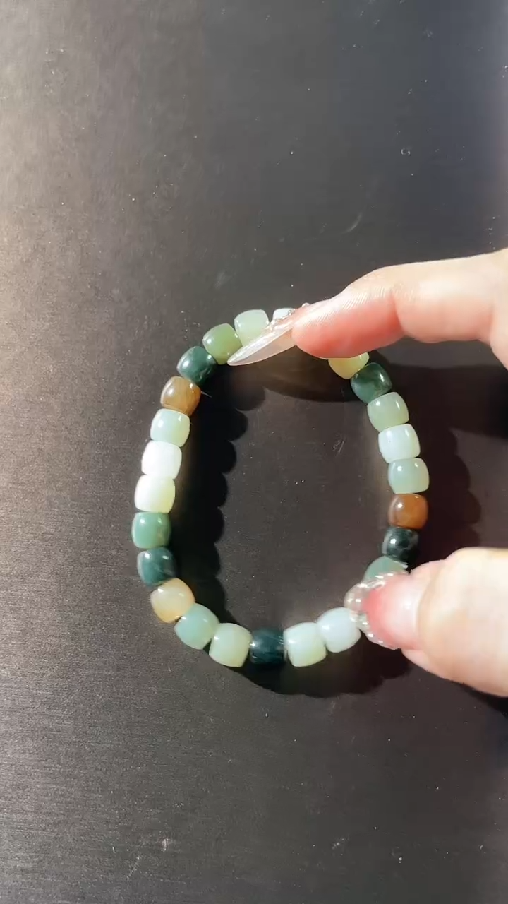 【闪购商品】和田玉手串未镶嵌和田玉 多宝手串 男生款