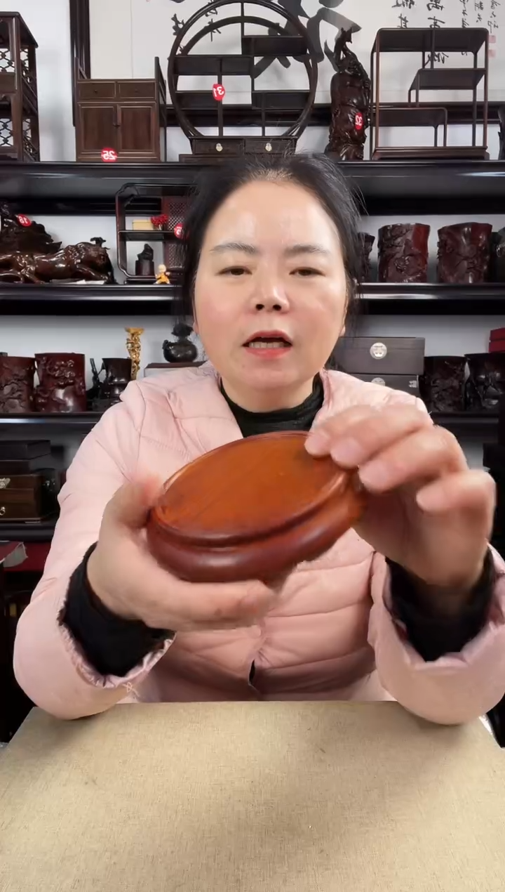 木老李红木工艺品黄圆