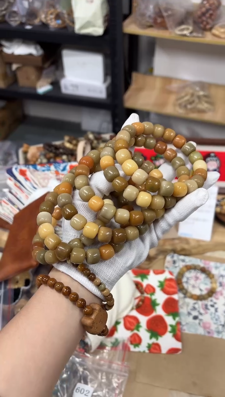 手串菩提根/象牙果13老莫瑕疵不挑（602）