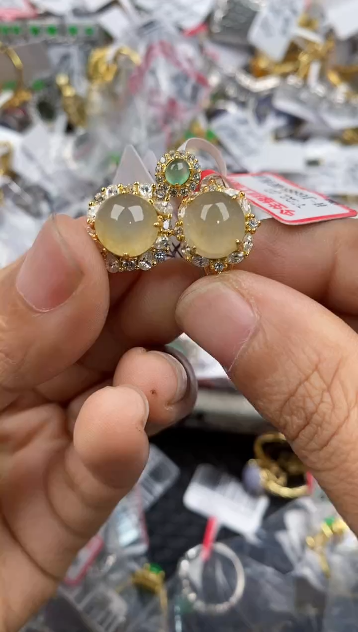 银S925镶嵌戒指翡翠333              5