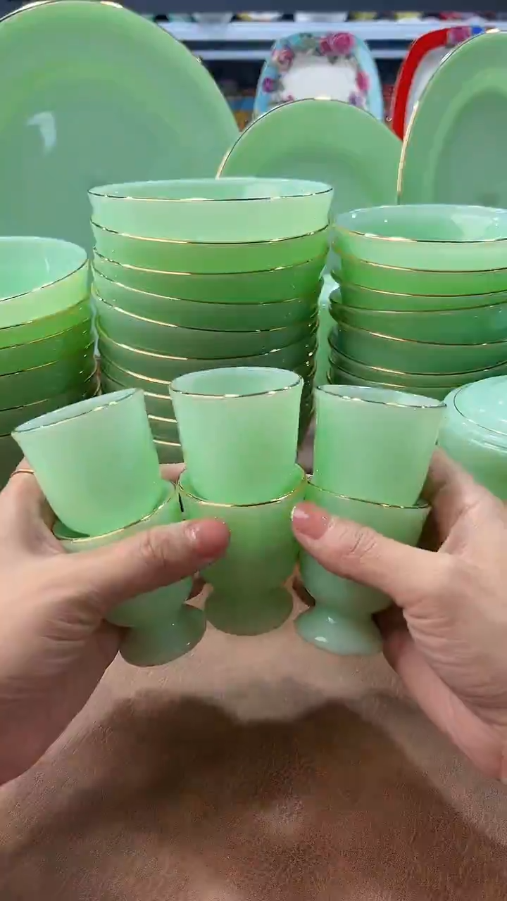 玉瓷 高脚酒杯6只