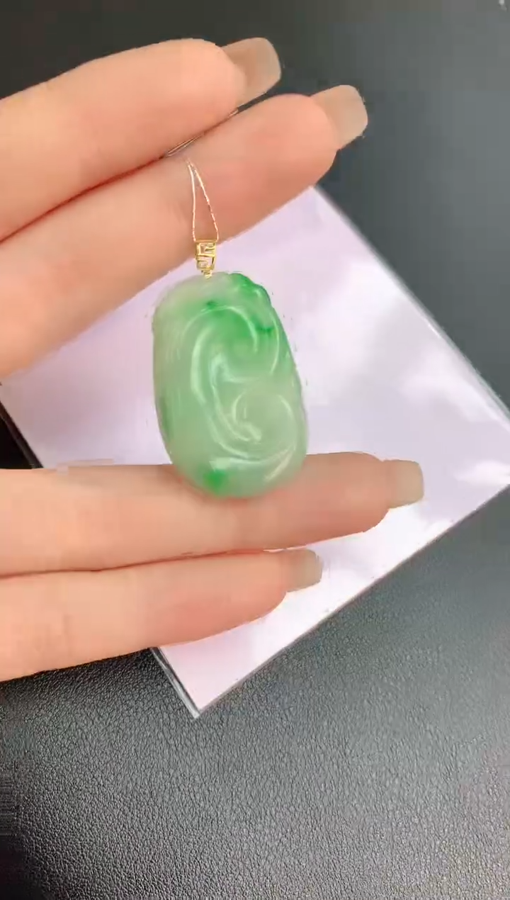 【闪购商品】翡翠颈饰18K金镶嵌赠礼盒证书 珍珍