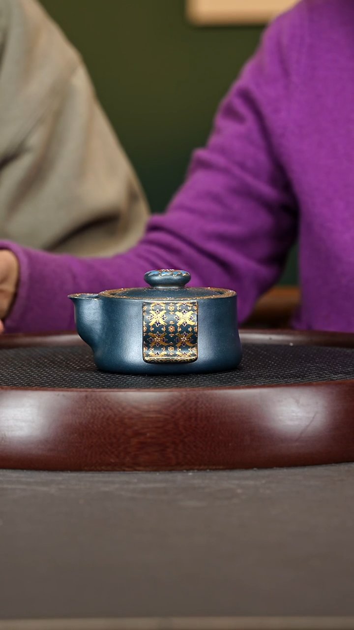 茶壶紫砂137ZLM手把壶 珐琅彩200cc