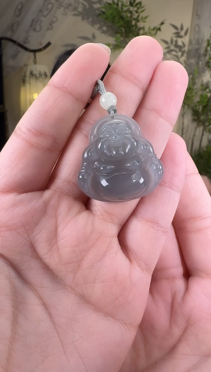 和田玉未镶嵌颈饰30佛公 p