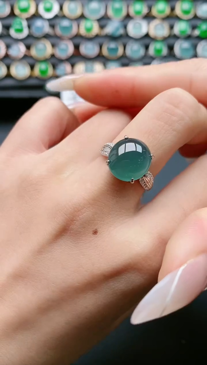 【闪购商品】翡翠戒指银S925镶嵌1111111
