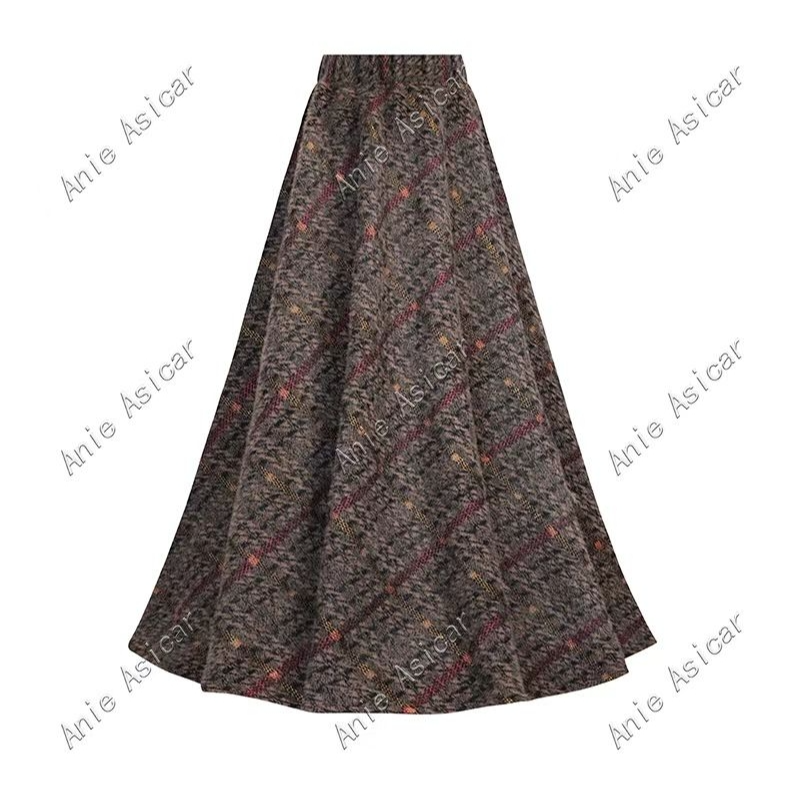 MJ299 秋冬季新款时尚百搭气质显瘦小众半身裙A字大摆裙