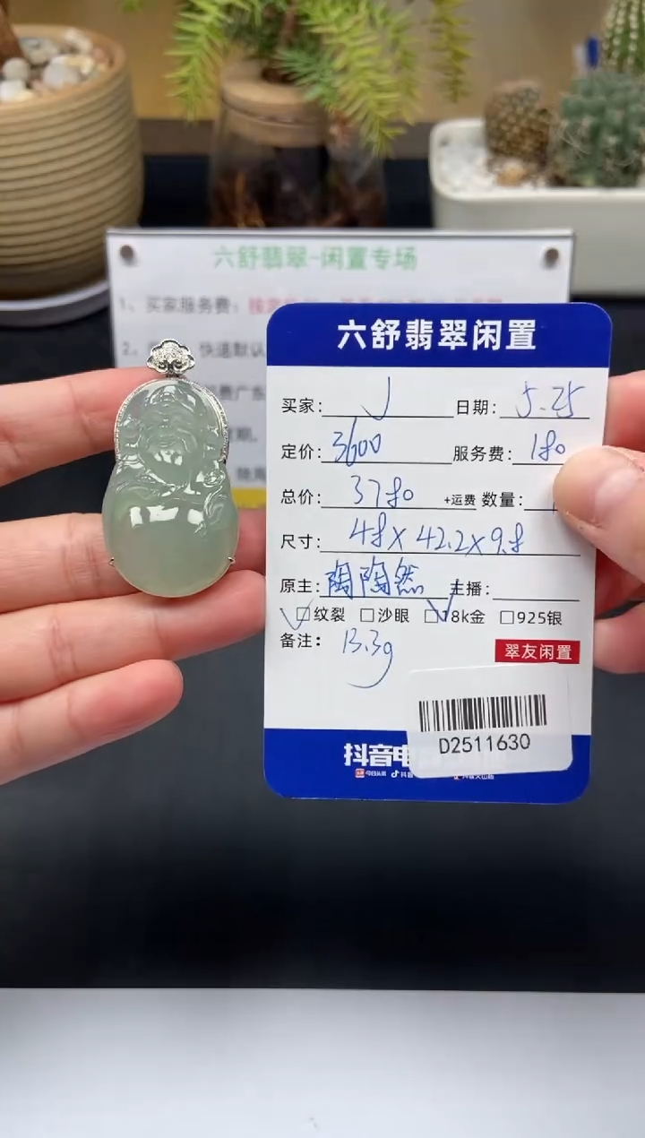 翡翠18K金镶嵌颈饰D2511630