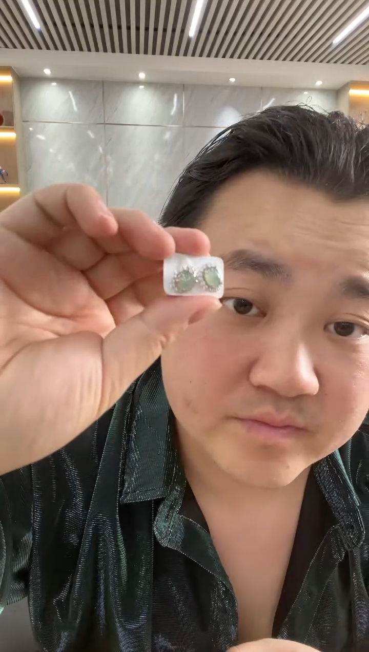 【闪购商品】翡翠耳饰未镶嵌耳环