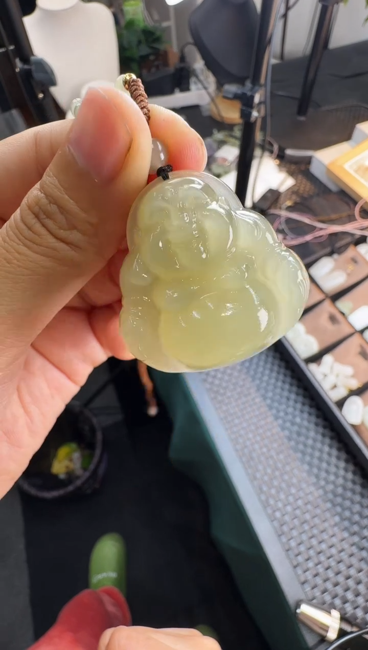 【闪购商品】和田玉颈饰未镶嵌35高冰佛公