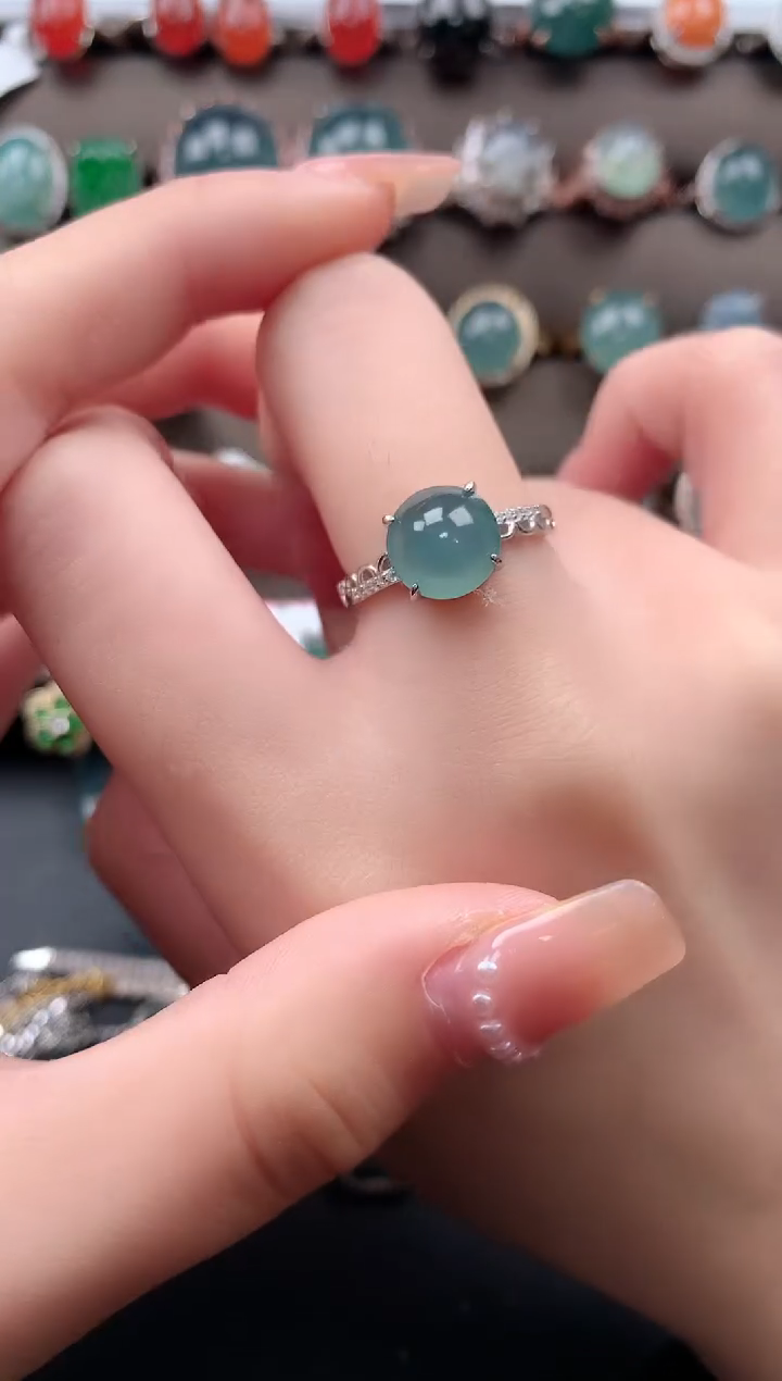 【闪购商品】翡翠戒指银S925镶嵌51241