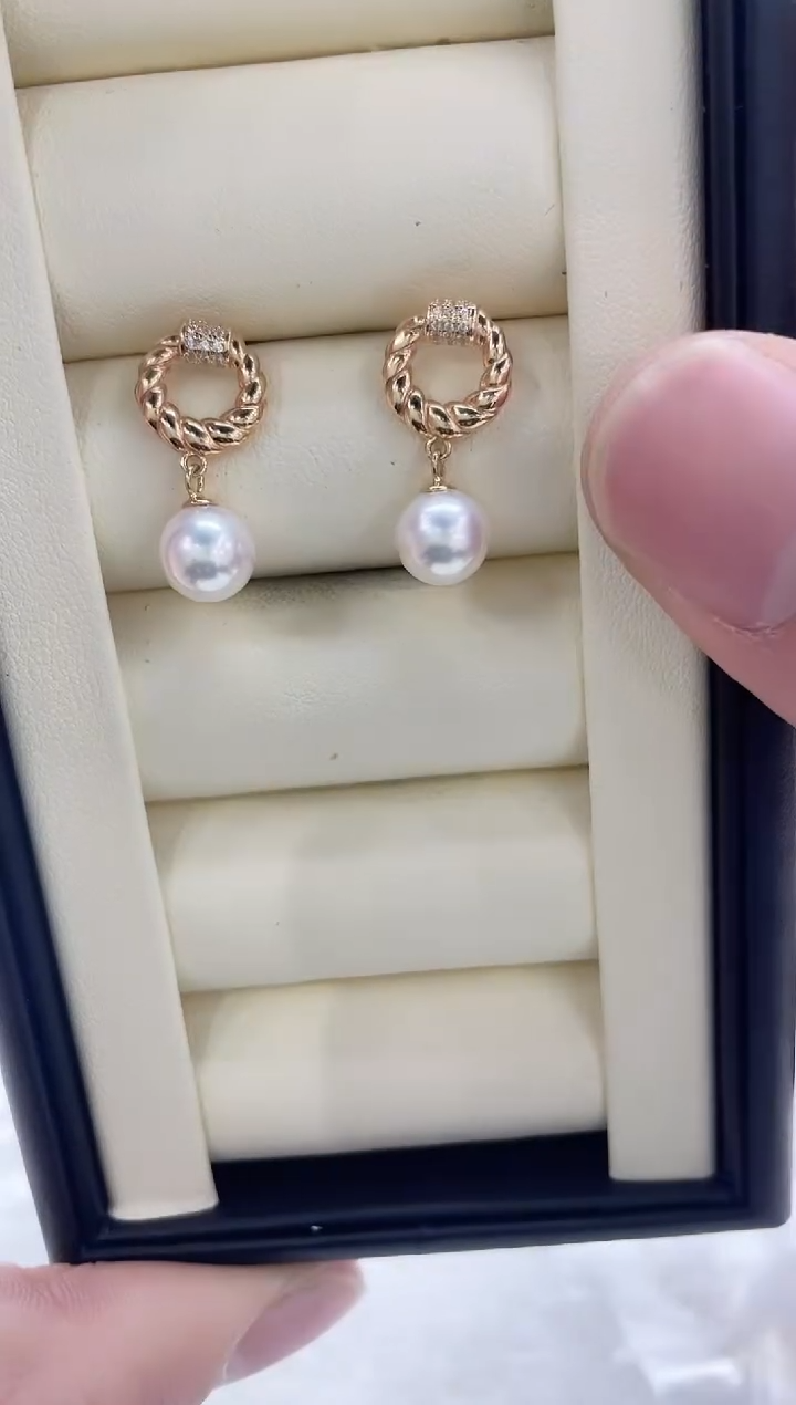 【闪购商品】海水珍珠耳饰银S925镶嵌海水珍珠耳饰