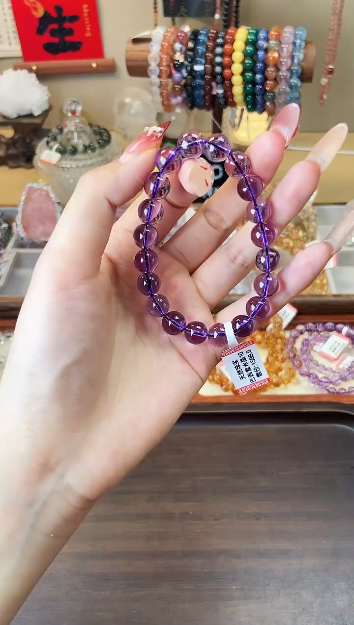 【闪购商品】水晶手串未镶嵌巴西紫水晶10m