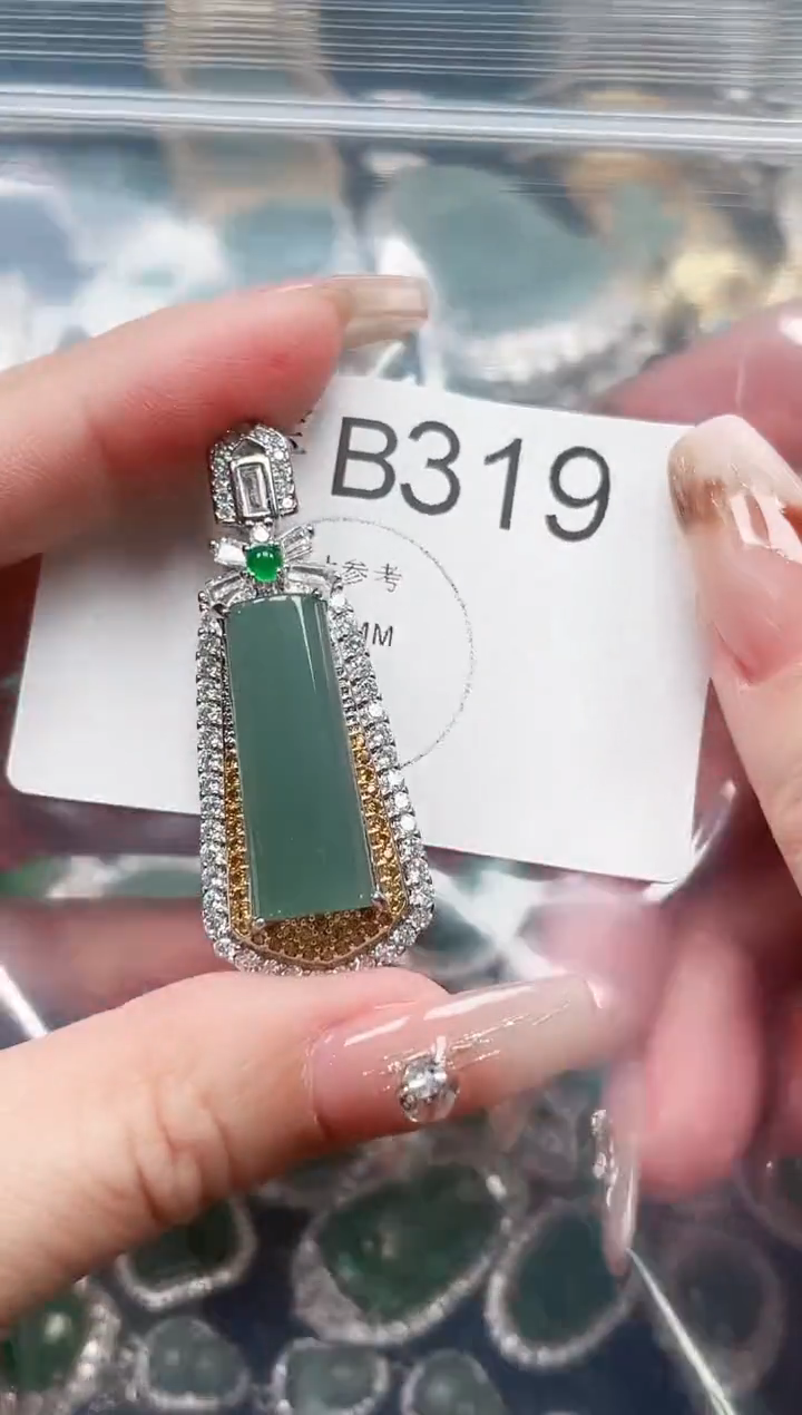 【闪购商品】翡翠颈饰未镶嵌赠皮绳319