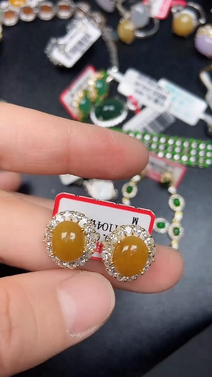 银S925镶嵌戒指翡翠1020