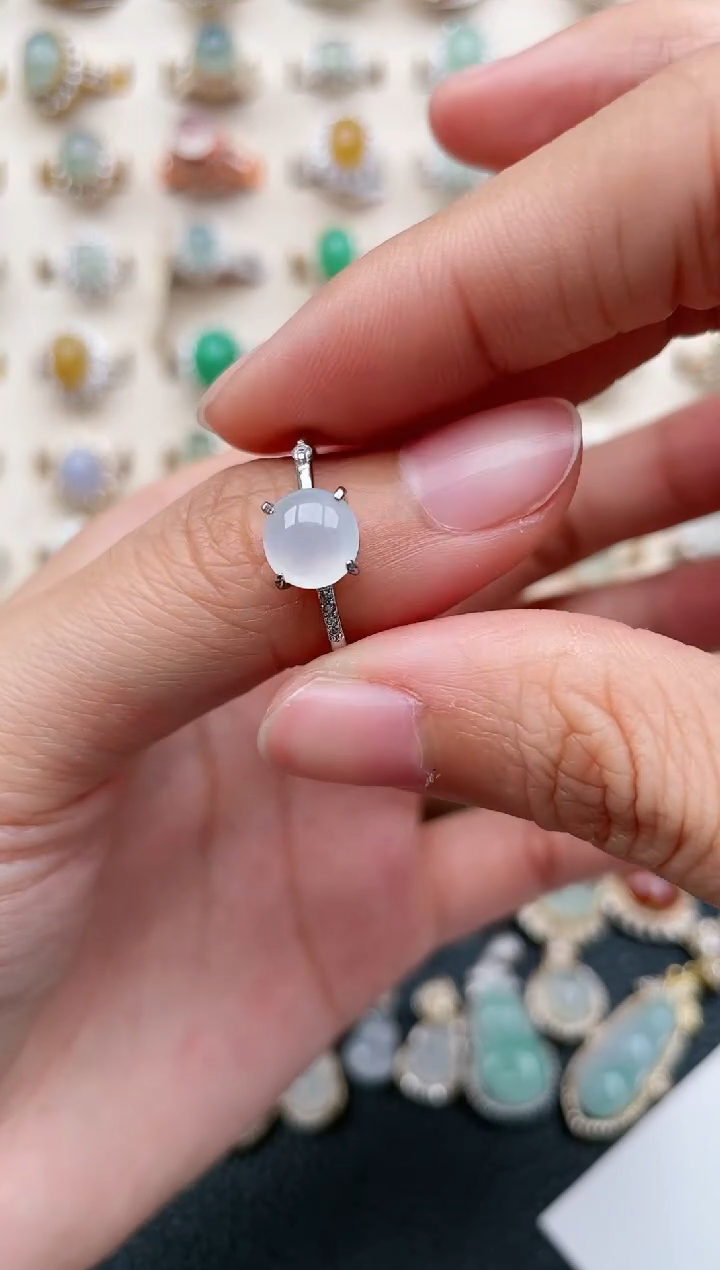 【闪购商品】翡翠戒指银S925镶嵌1111