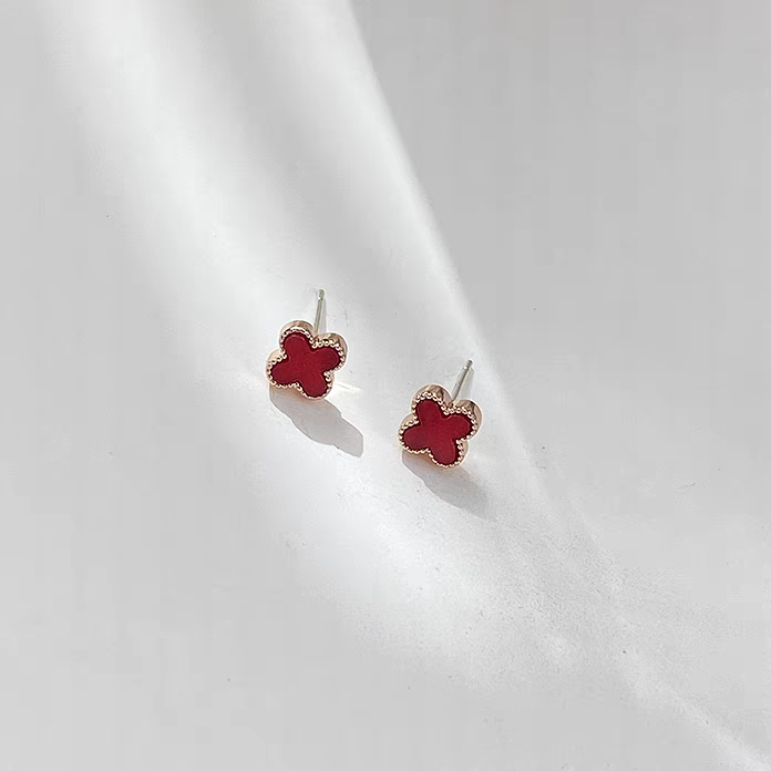 铜合金耳饰 1053 时尚四花耳钉