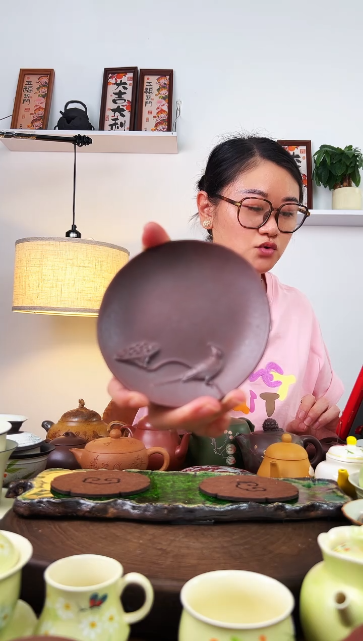 景德镇陶瓷紫泥杯垫
