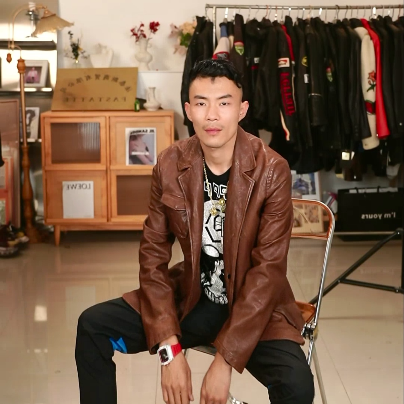 机车飞行服潮牌品牌尾单清仓撤柜皮衣 直播间转拍