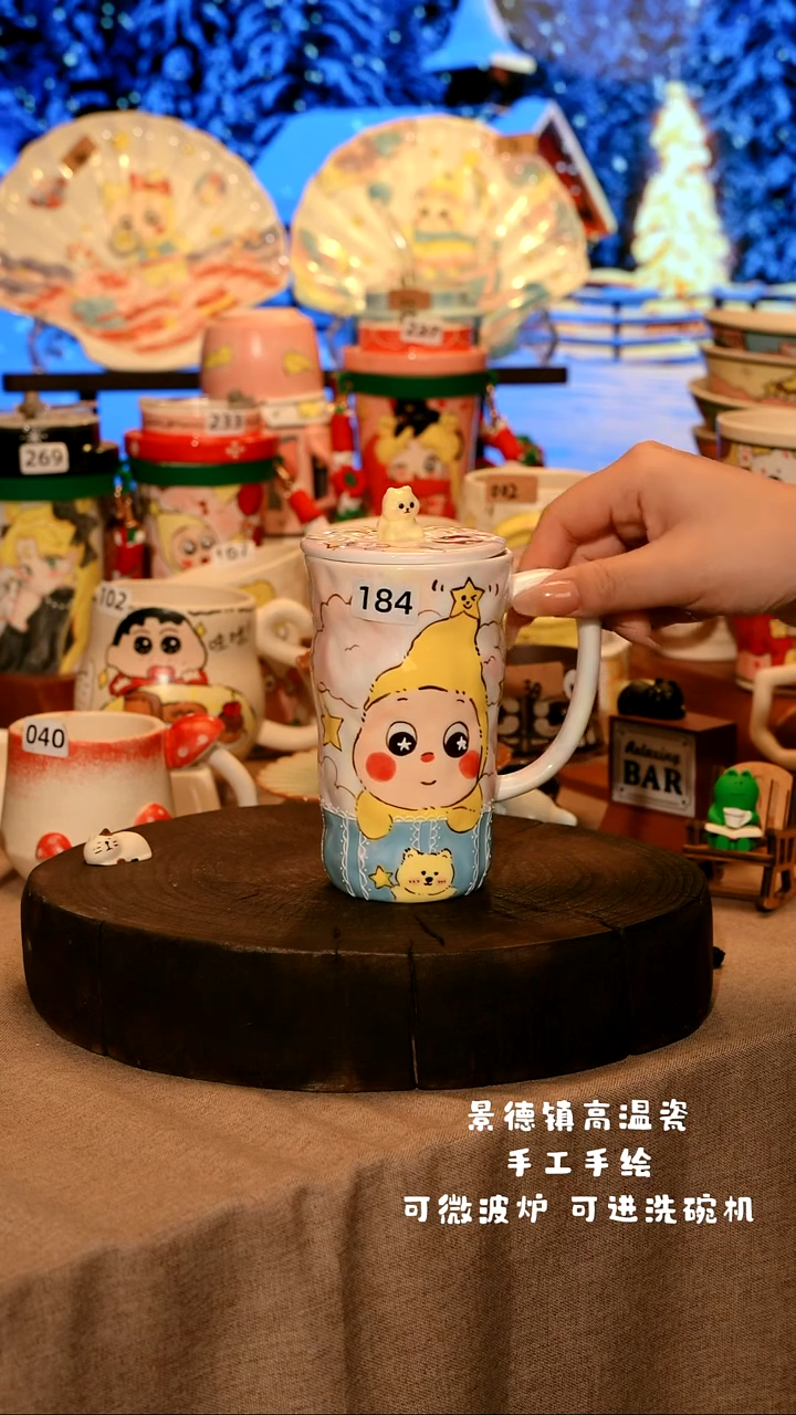 陶瓷184景德镇原创设计师款高温陶瓷手工手绘餐具碗盘子