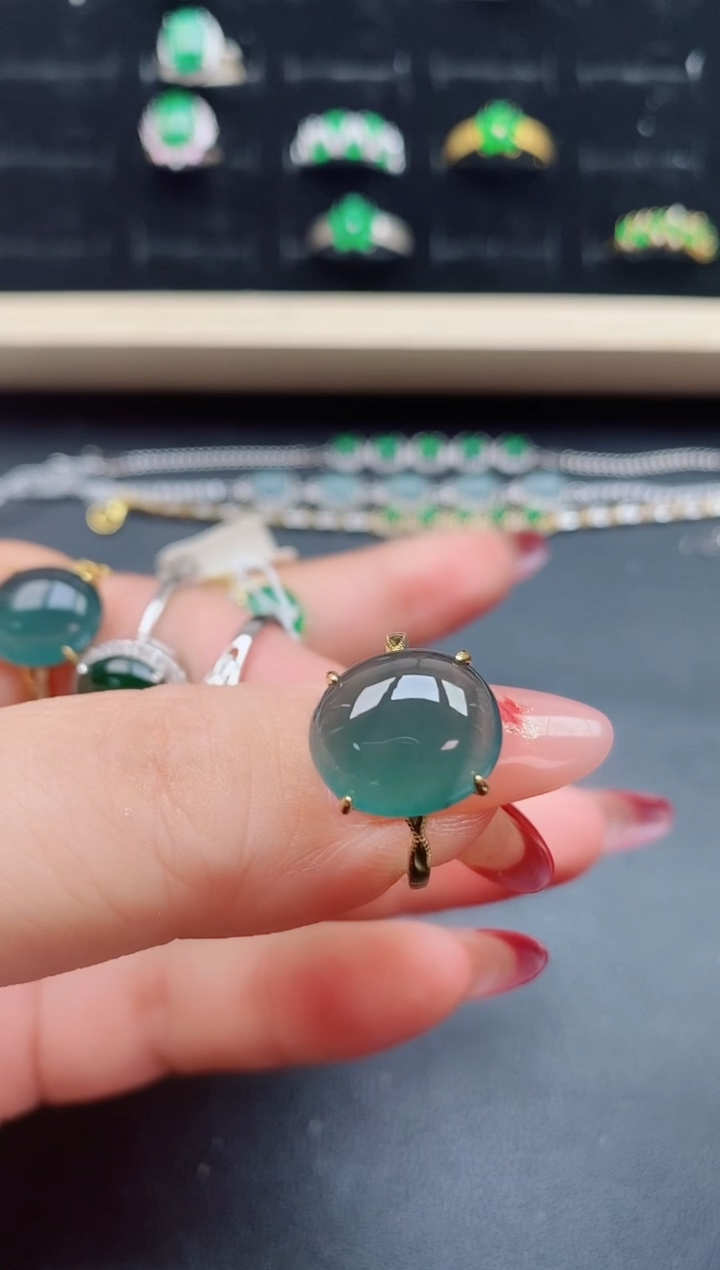 【闪购商品】翡翠戒指银S925镶嵌321321