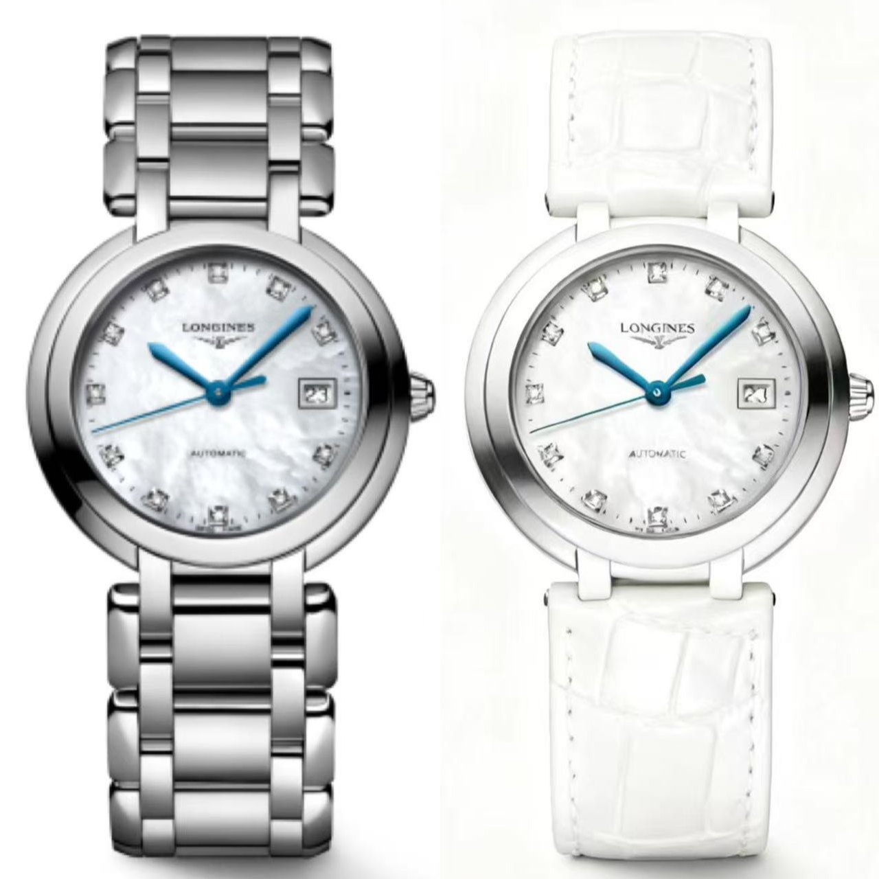 99新 Longines/浪琴  心月/贝母钻刻/机械/九月/26.5盘/1.77