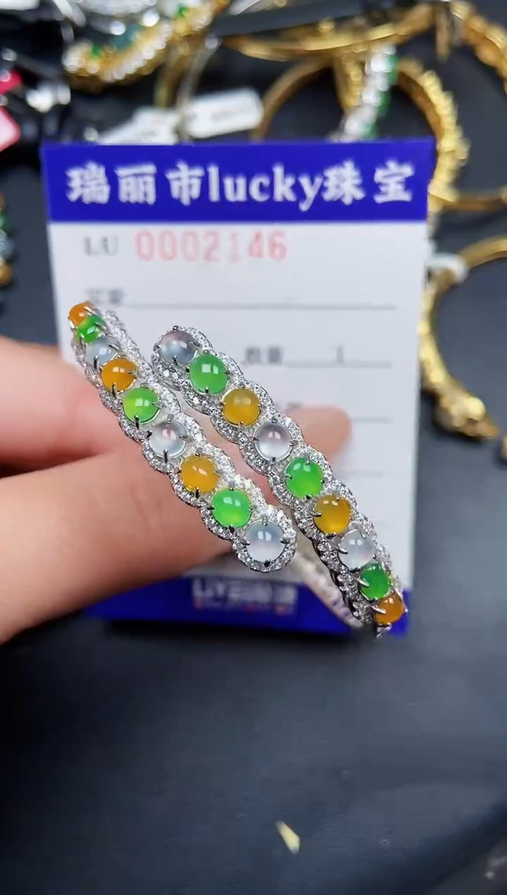 【闪购商品】翡翠颈饰银S925镶嵌2146