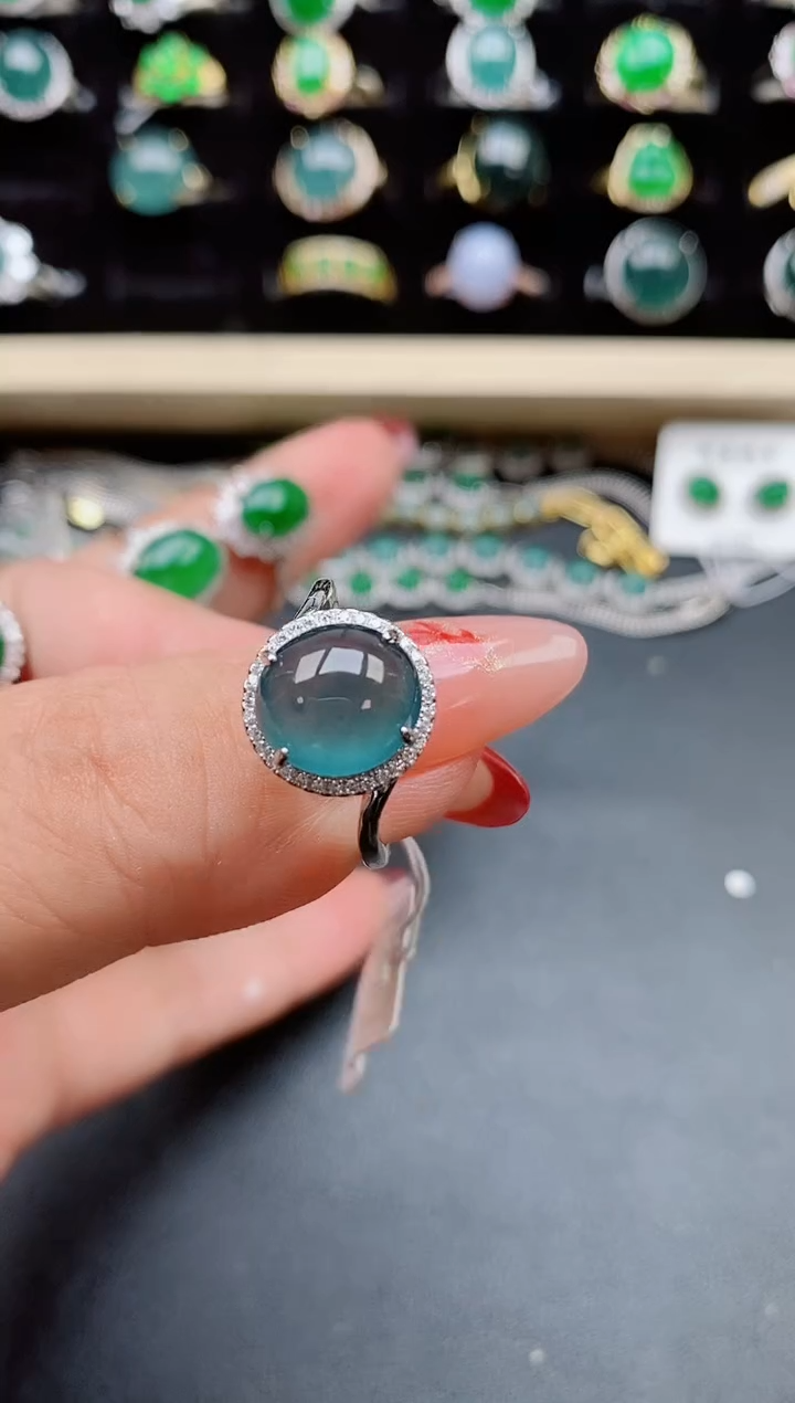 【闪购商品】翡翠戒指银S925镶嵌1321321