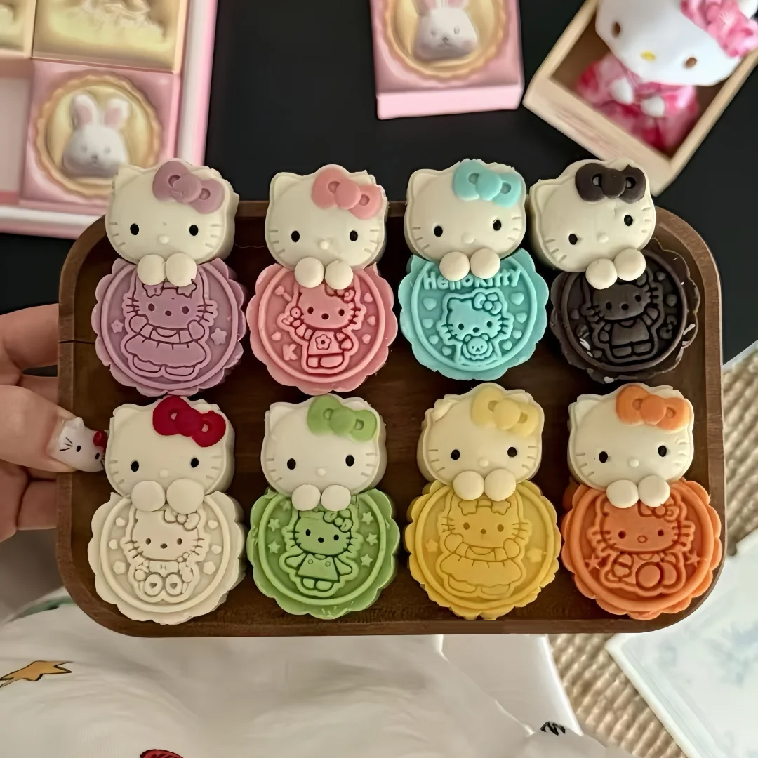 可爱kitty月饼冰皮中秋礼盒多口味抱抱月饼伴手礼下午茶送礼