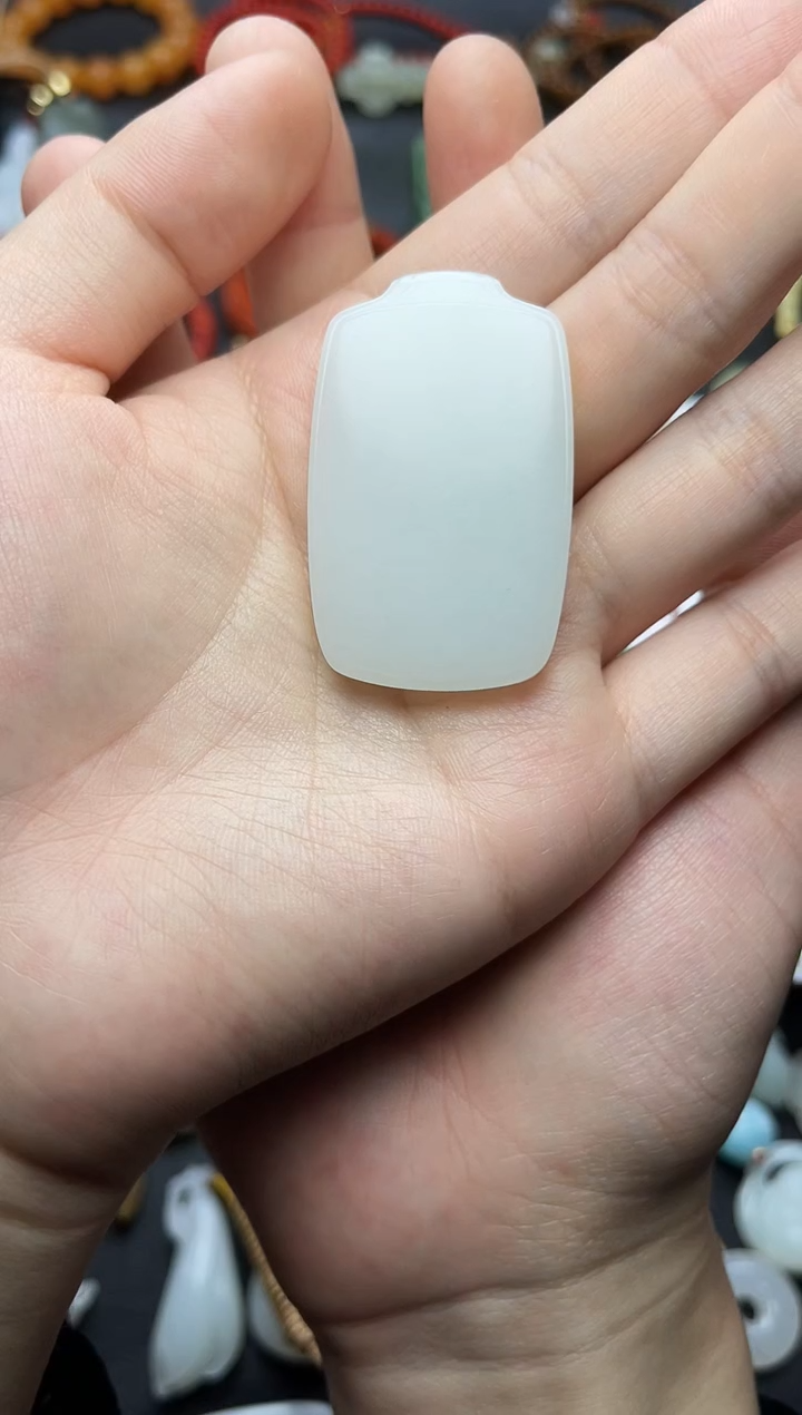 颈饰未镶嵌和田玉无事牌06