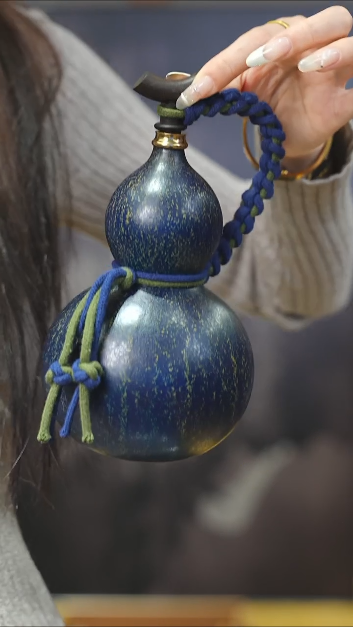 【闪购商品】XH257大漆酒葫芦不包手串及旋转底座