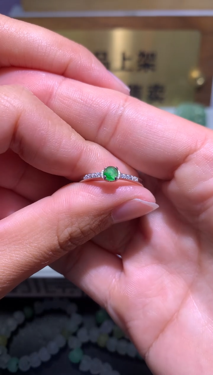 【闪购商品】翡翠颈饰银S925镶嵌净货