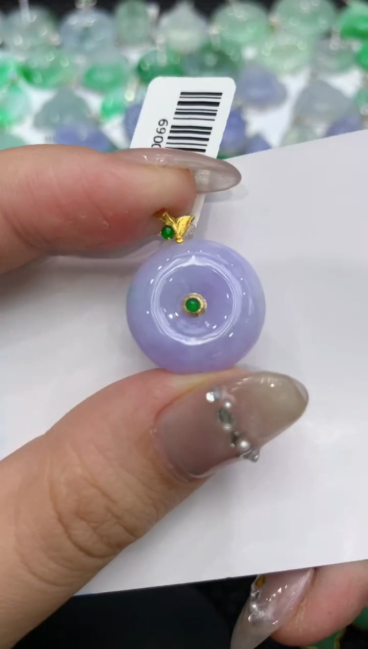 【闪购商品】翡翠颈饰18K金镶嵌222222222