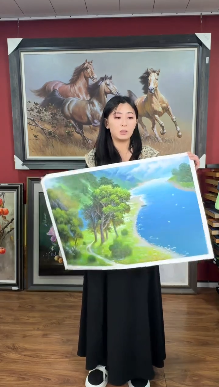 油画【77号】约50*70cm丨朝鲜原创纯手绘孤品油画丨顺丰包邮 