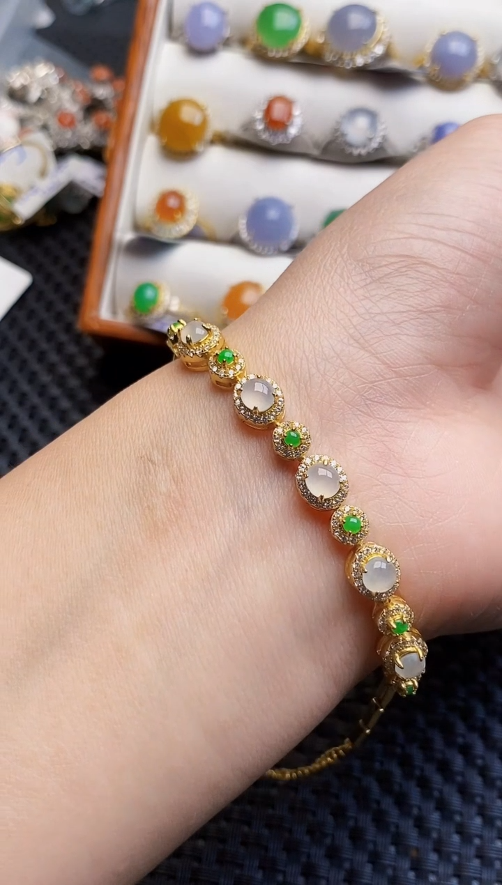 银S925镶嵌戒指翡翠2217