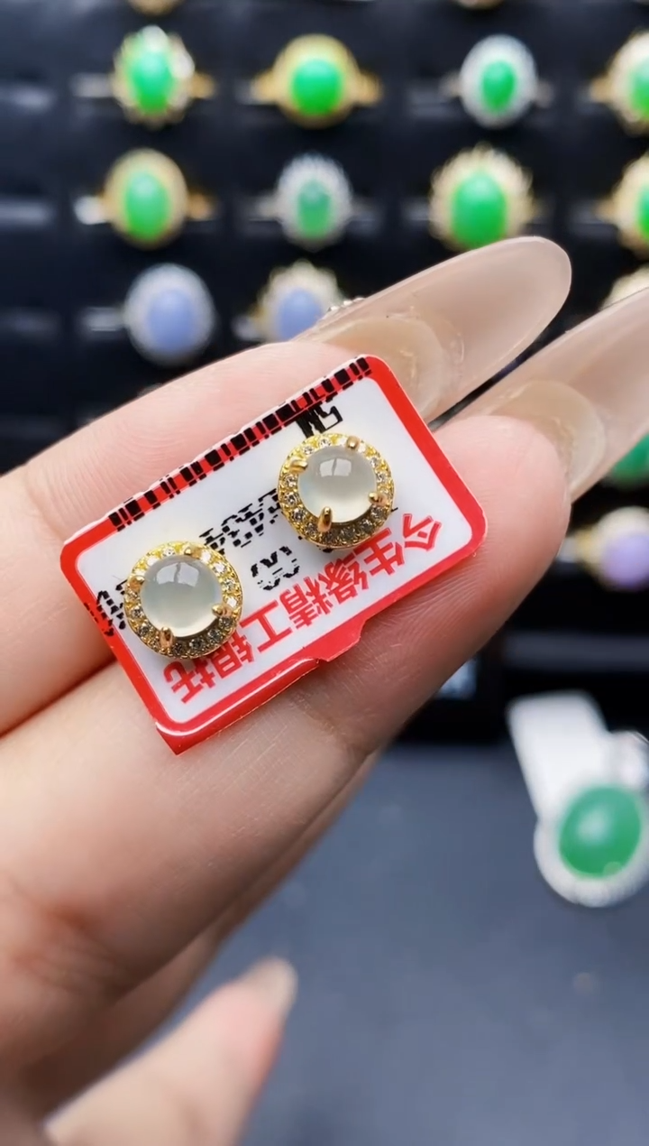 银S925镶嵌戒指翡翠0158