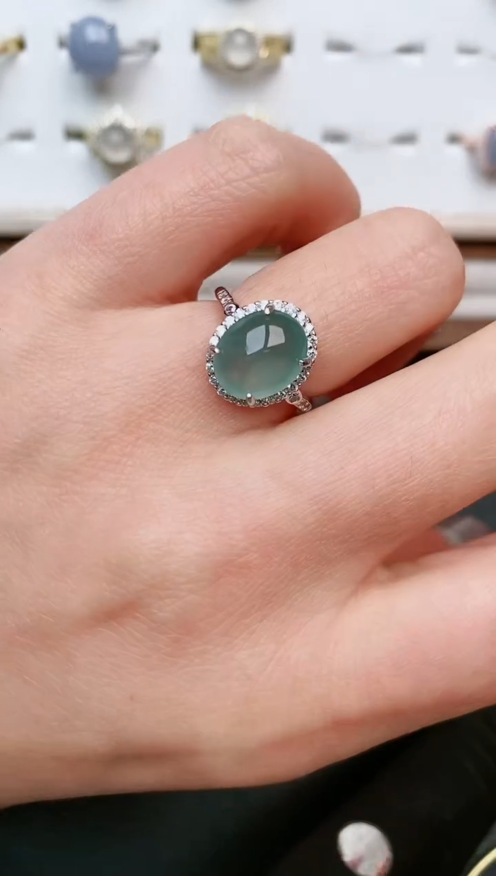 【闪购商品】翡翠戒指银S925镶嵌....