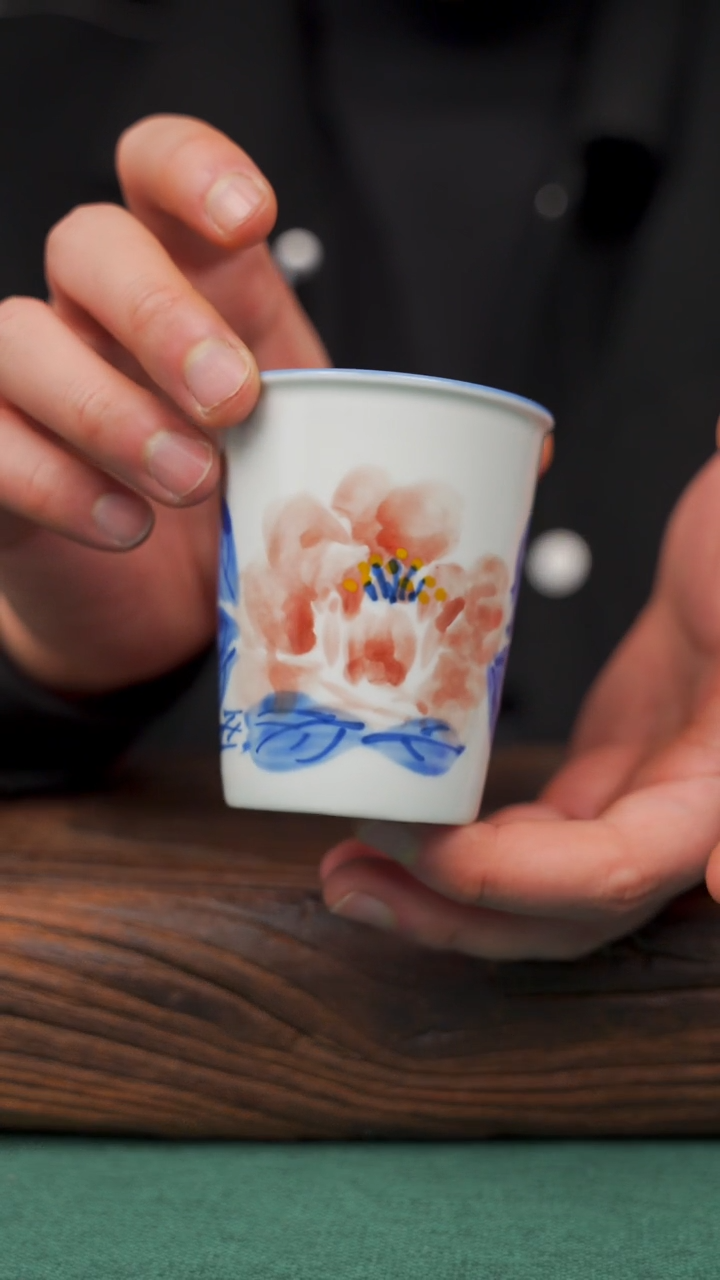 【闪购商品】瓷片11寻一缕瓷香杯釉下手工手绘瓷器