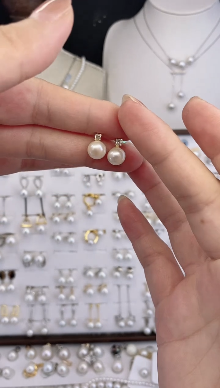 合金耳饰淡水珍珠22