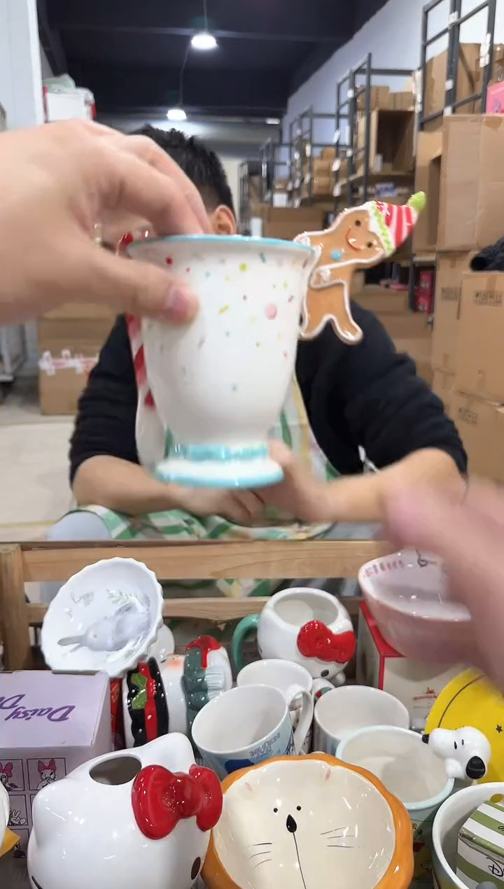 瓷片姜饼人一杯一勺