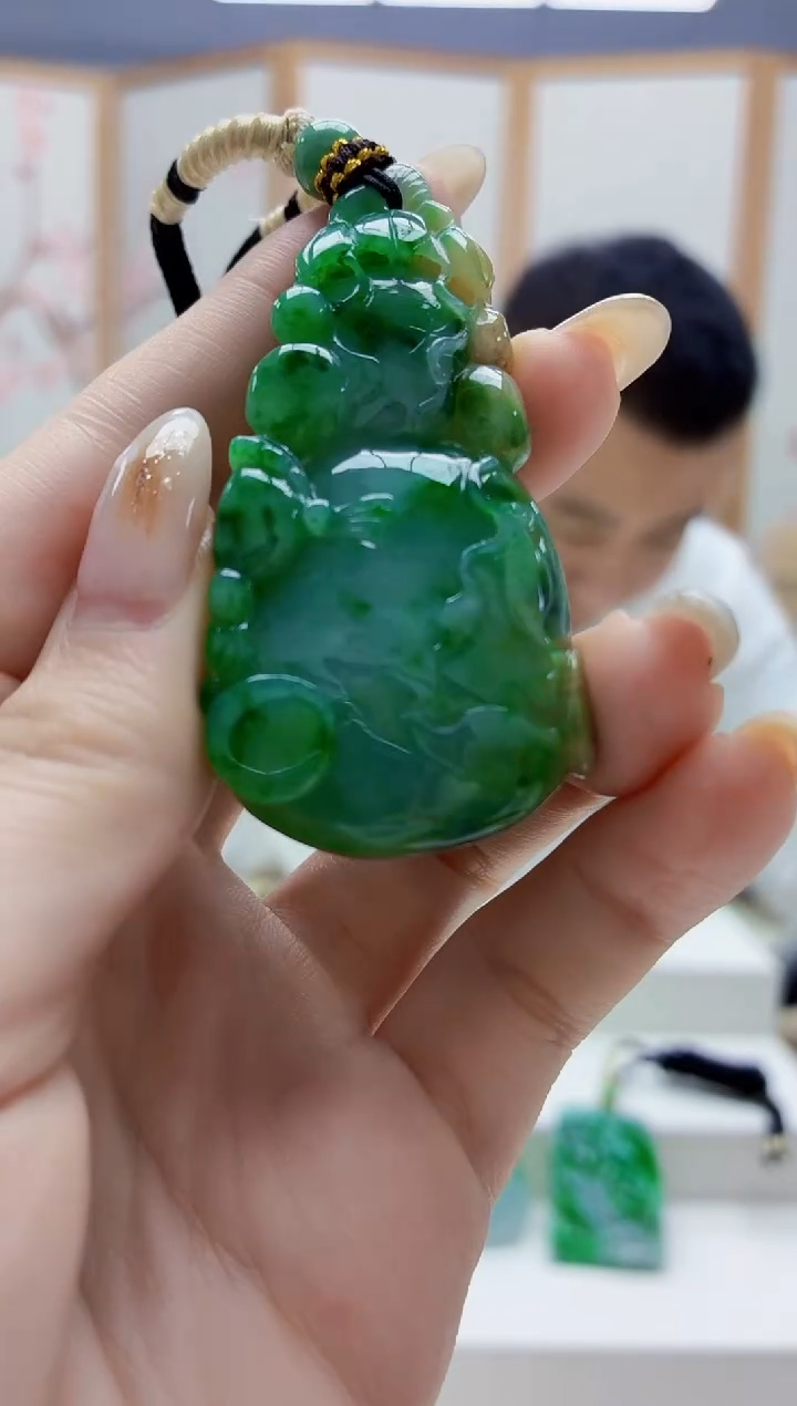 未镶嵌定制翡翠4898jw-毛货挂件26