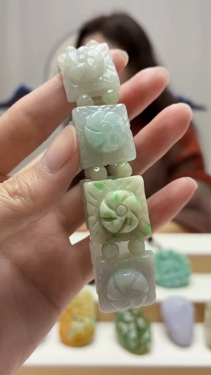 未镶嵌定制翡翠4829zm-毛货手串21