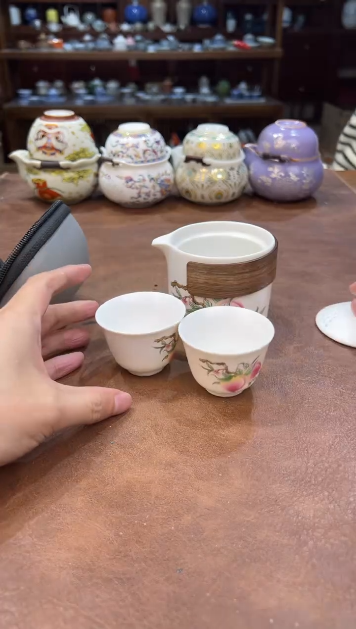 真的很便宜超好看会开片的旅行茶具