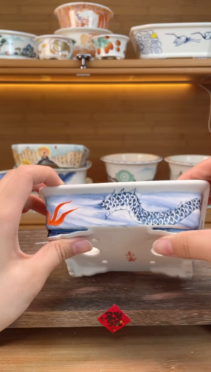 【闪购商品】红陶【60102】手绘12*8.5*2.8