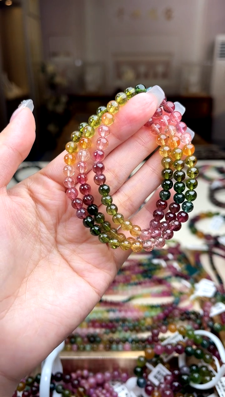【闪购商品】碧玺/未镶嵌5mm+碧玺多圈多样性发货