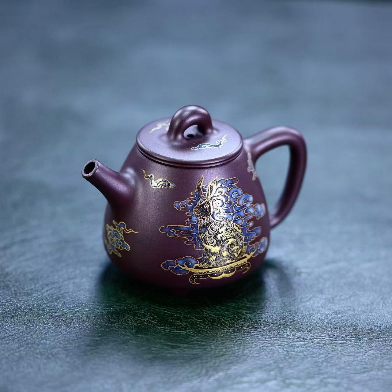 珏窑玉兔呈祥/珏窑联名款/汪庆红手制
