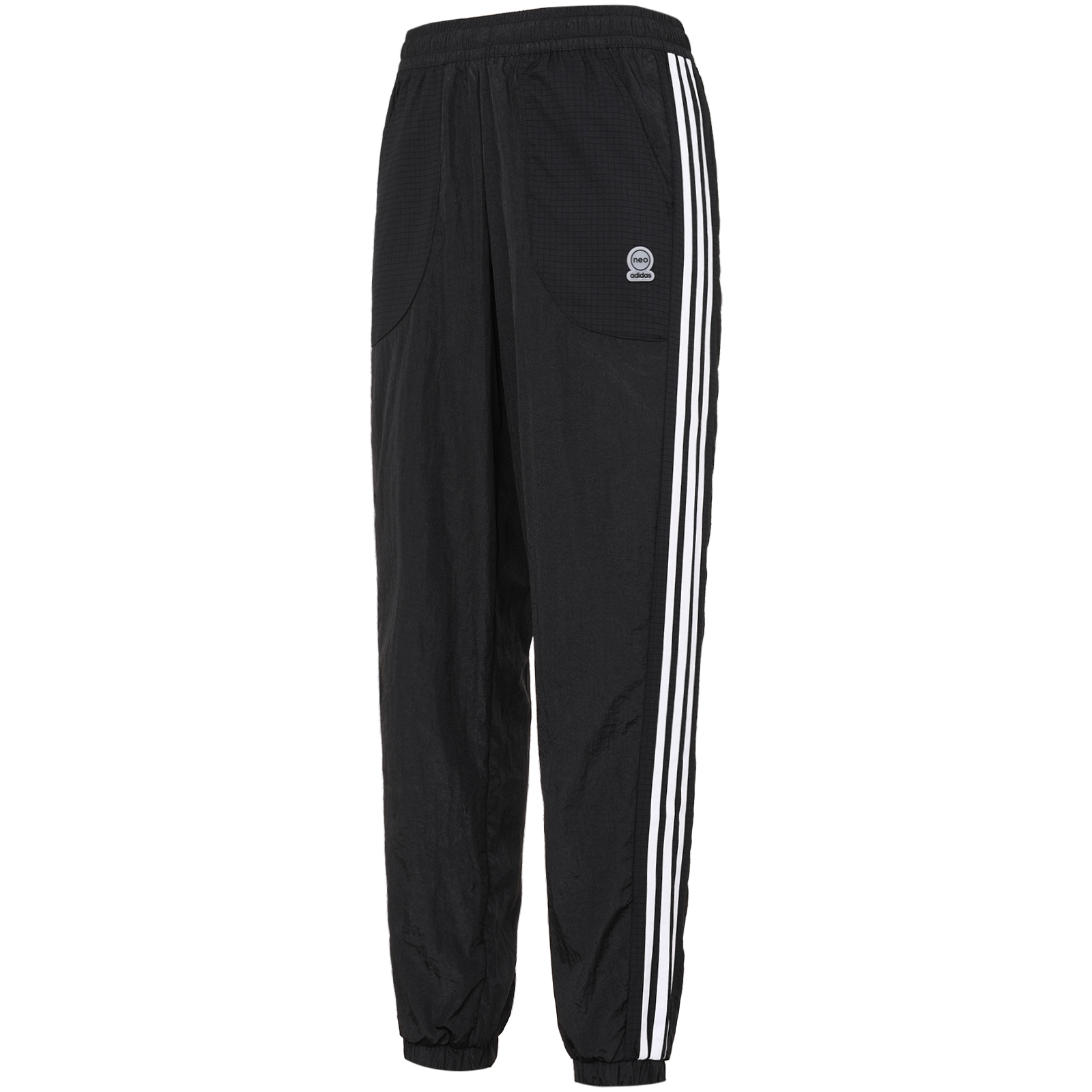 adidas neo SS22 复古运动侧面经典三条纹系带运动裤 女款 HF7283