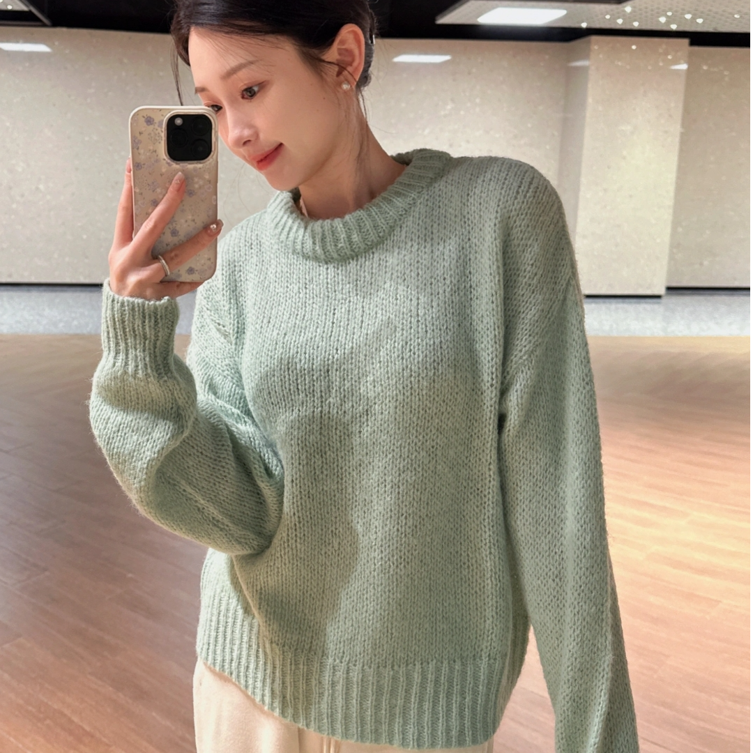 全新未使用 Celine/思琳 套头针织纱 薄荷绿/XS