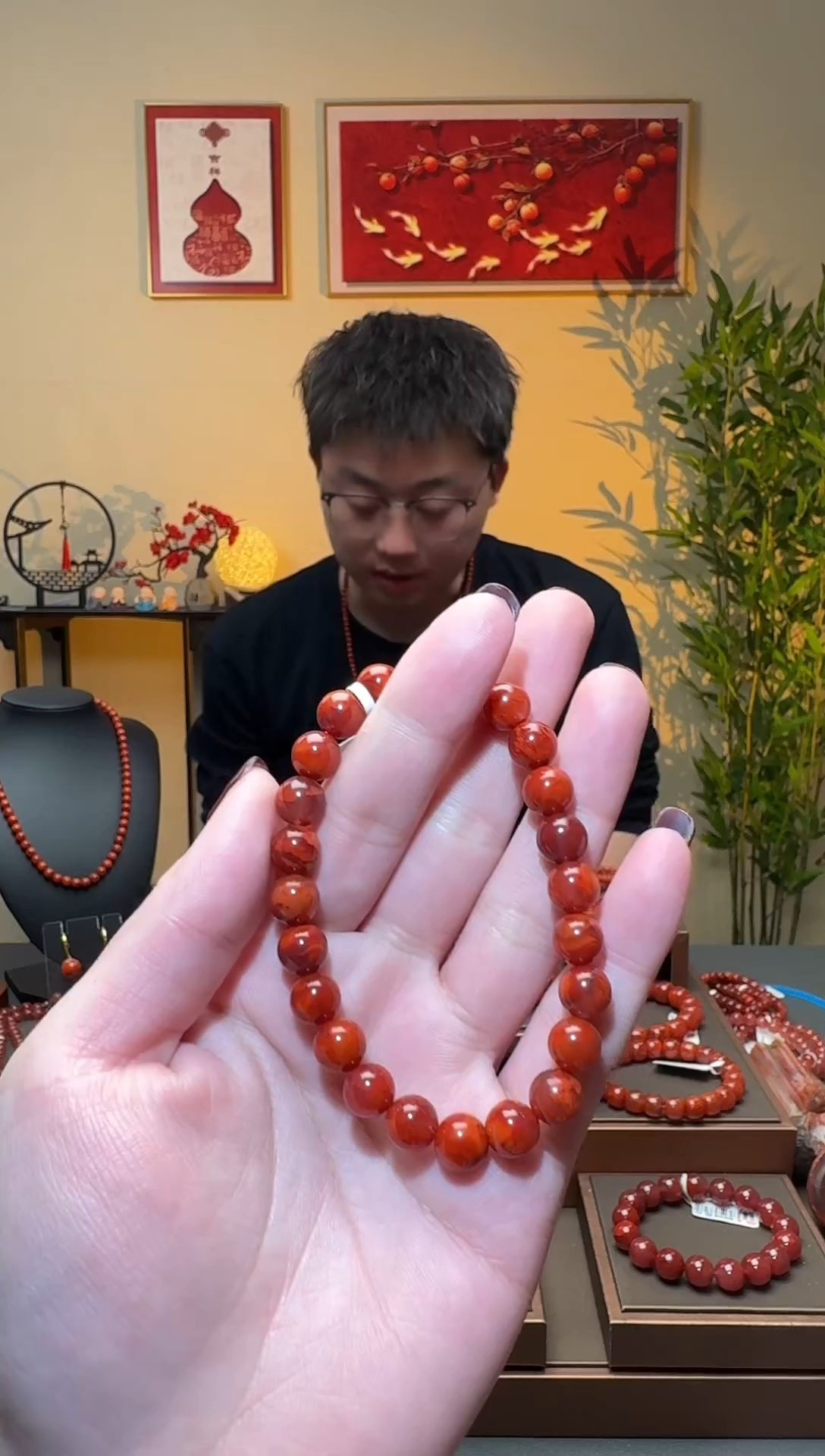 【闪购商品】南红玛瑙手串未镶嵌一条约8mm 多样性发货