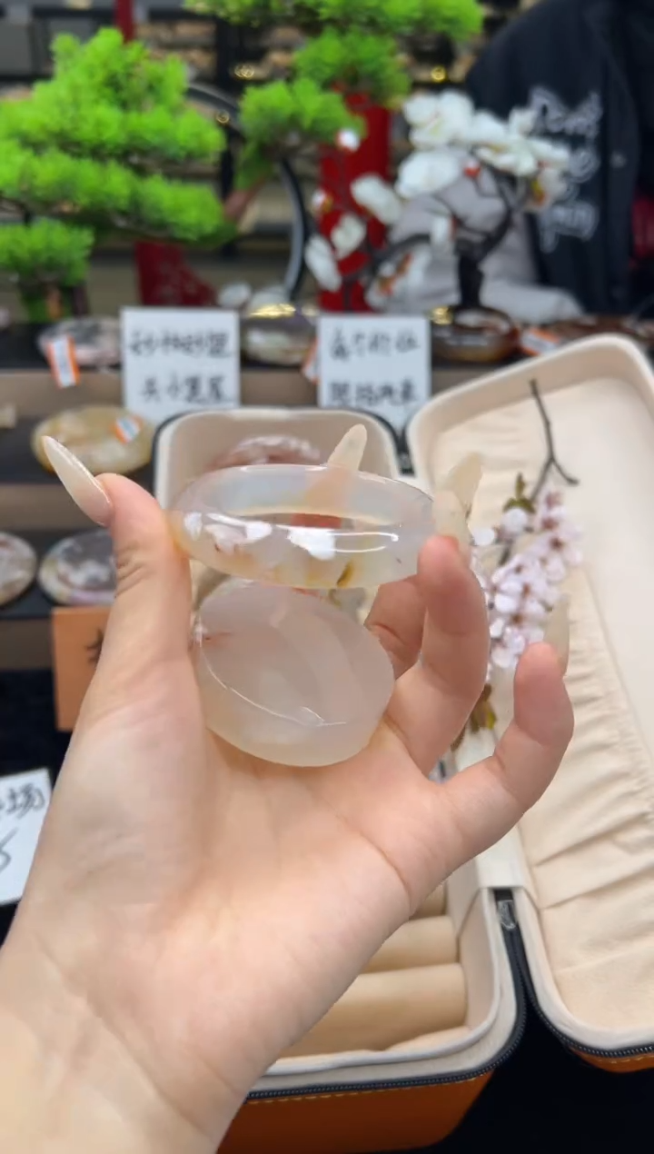 【闪购商品】石英质玉未镶嵌手镯51圈口（赠送镯心）21005